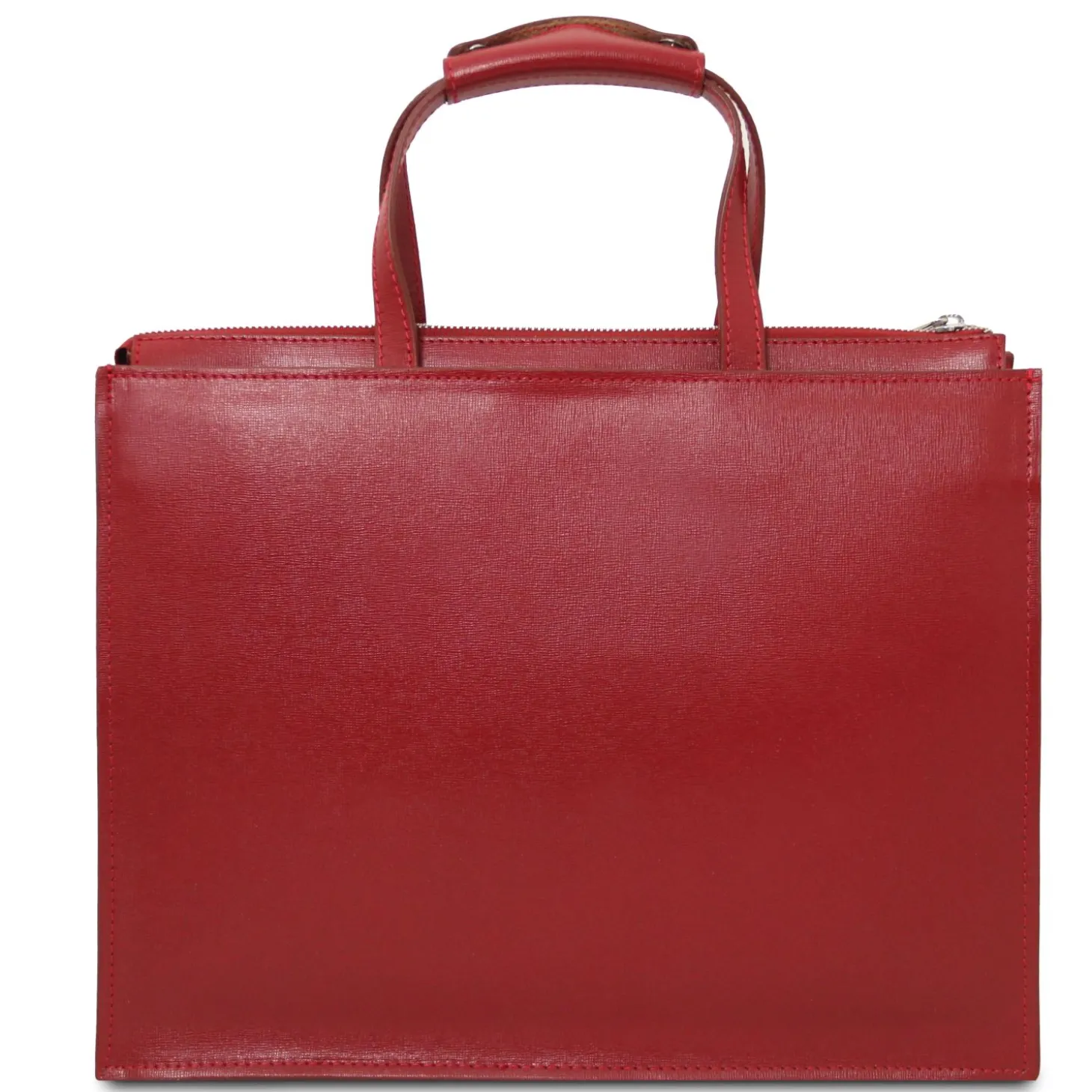 Saffiano Leather Briefcase 3 Compartments for Women