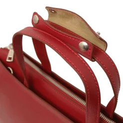 Saffiano Leather Briefcase 3 Compartments for Women