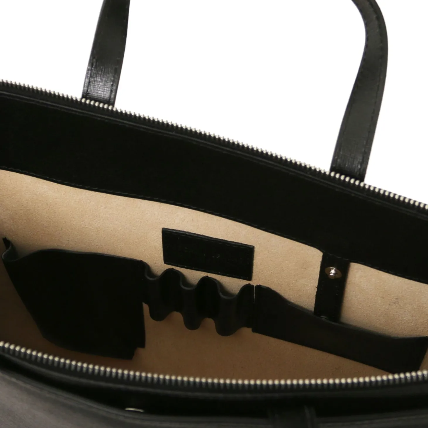 Saffiano Leather Briefcase 3 Compartments for Women