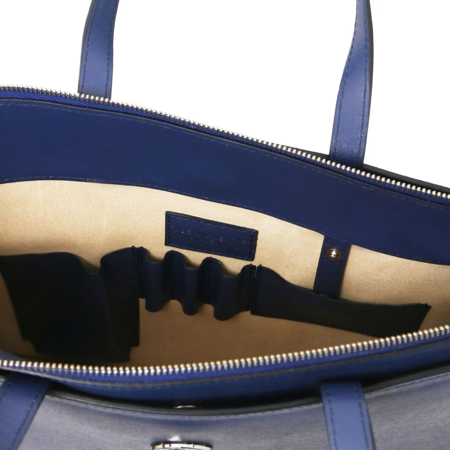Saffiano Leather Briefcase 3 Compartments for Women