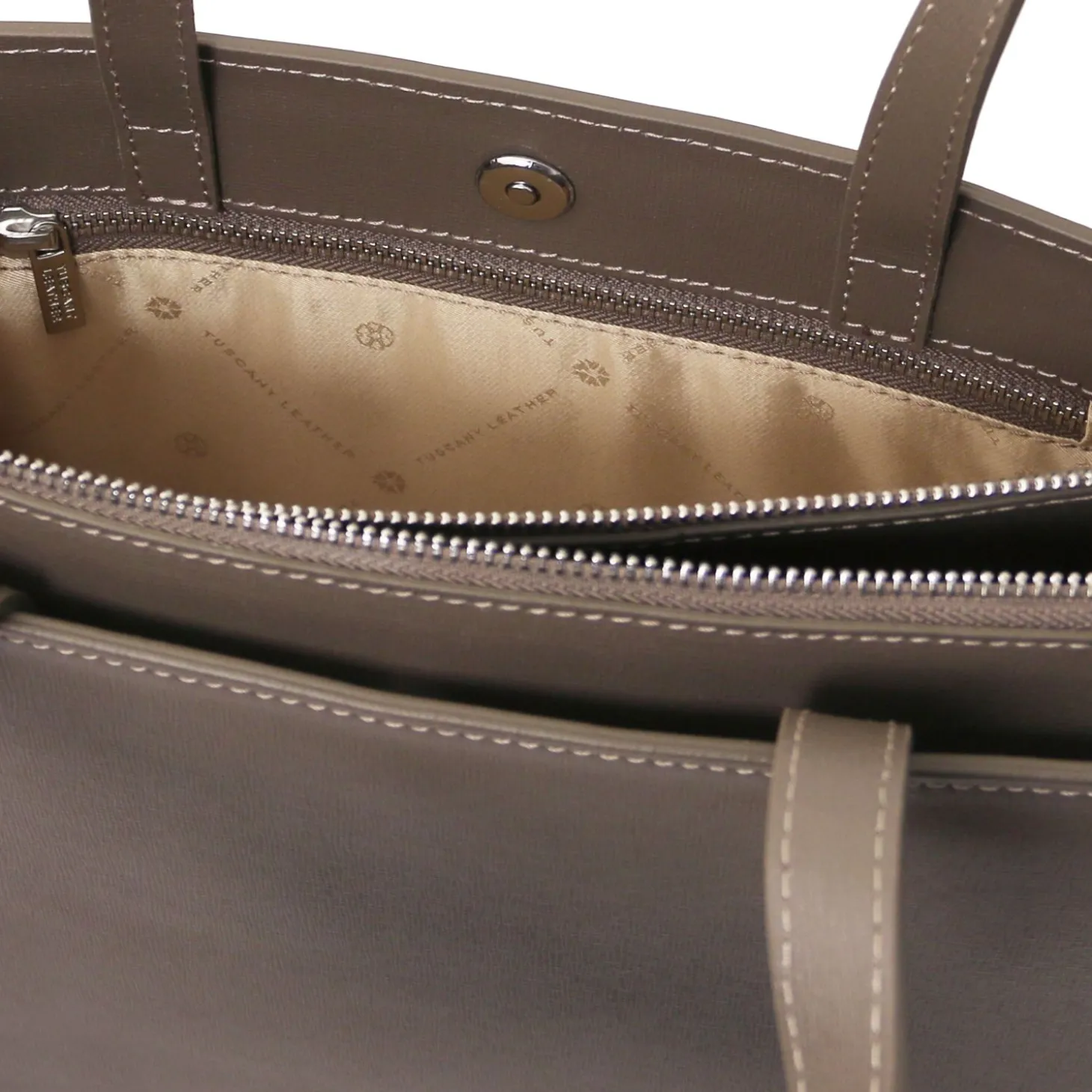 Saffiano Leather Briefcase 3 Compartments for Women