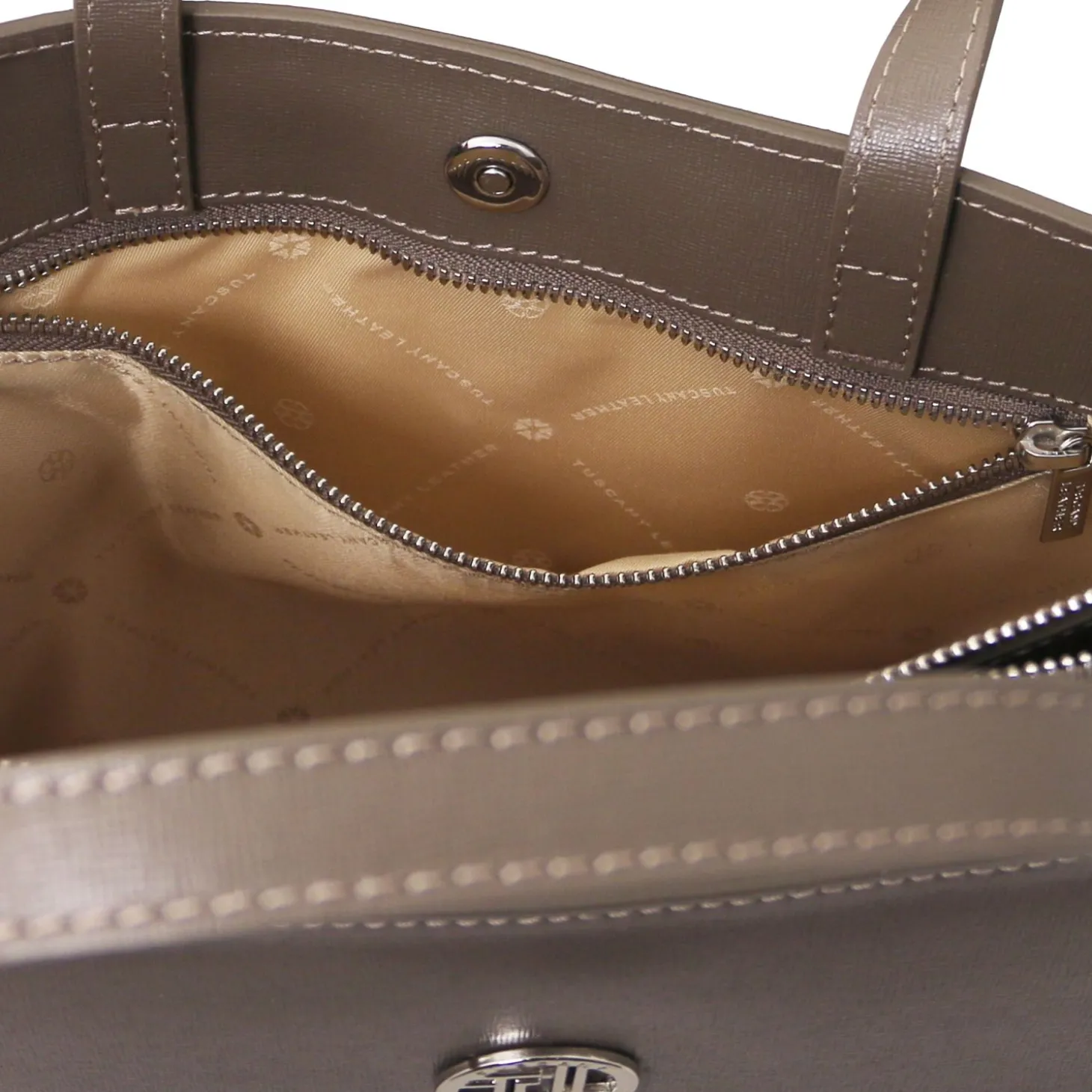 Saffiano Leather Briefcase 3 Compartments for Women