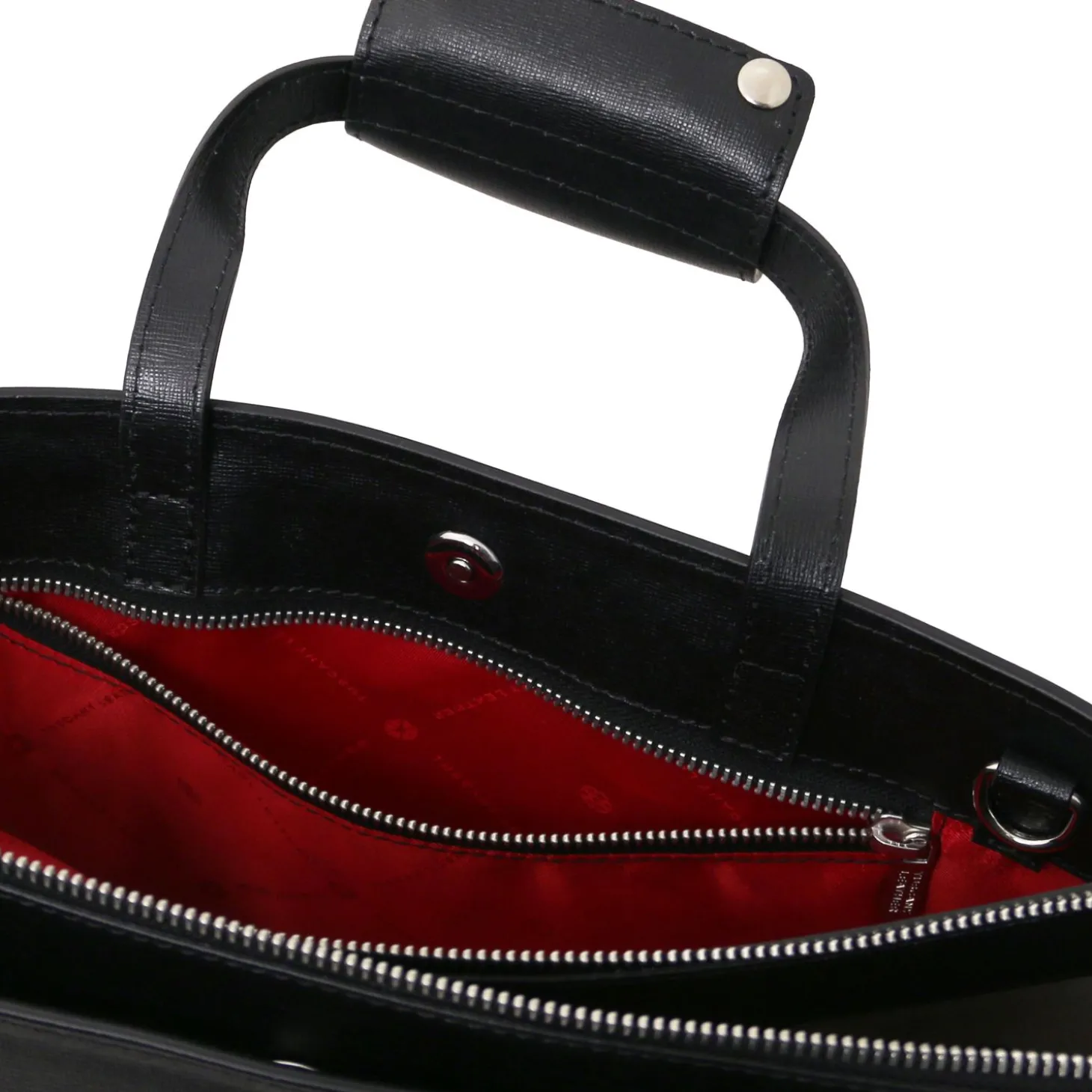 Saffiano Leather Briefcase 3 Compartments for Women