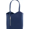 Saffiano Leather Convertible Backpack Shoulderbag