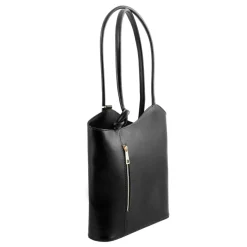 Saffiano Leather Convertible Backpack Shoulderbag