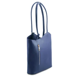 Saffiano Leather Convertible Backpack Shoulderbag