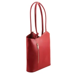 Saffiano Leather Convertible Backpack Shoulderbag