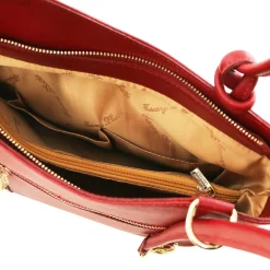 Saffiano Leather Convertible Backpack Shoulderbag