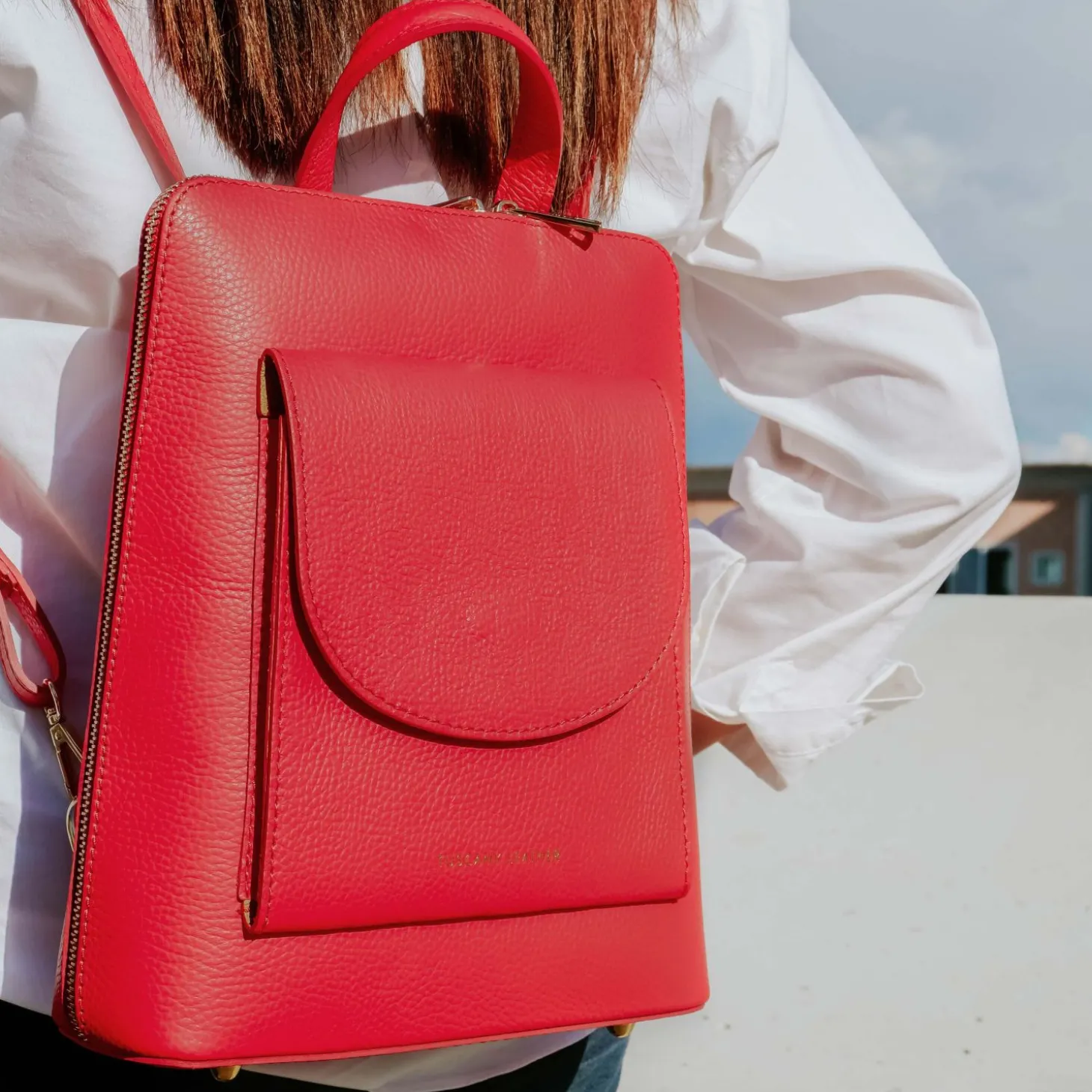 Small Leather Backpack for Women