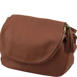 Soft Leather Shoulder bag With Tassel Detail