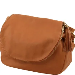 Soft Leather Shoulder bag With Tassel Detail
