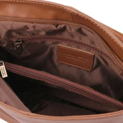 Soft Leather Shoulder bag With Tassel Detail