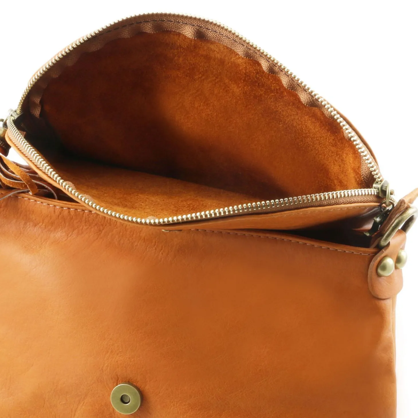 Soft Leather Shoulder bag With Tassel Detail