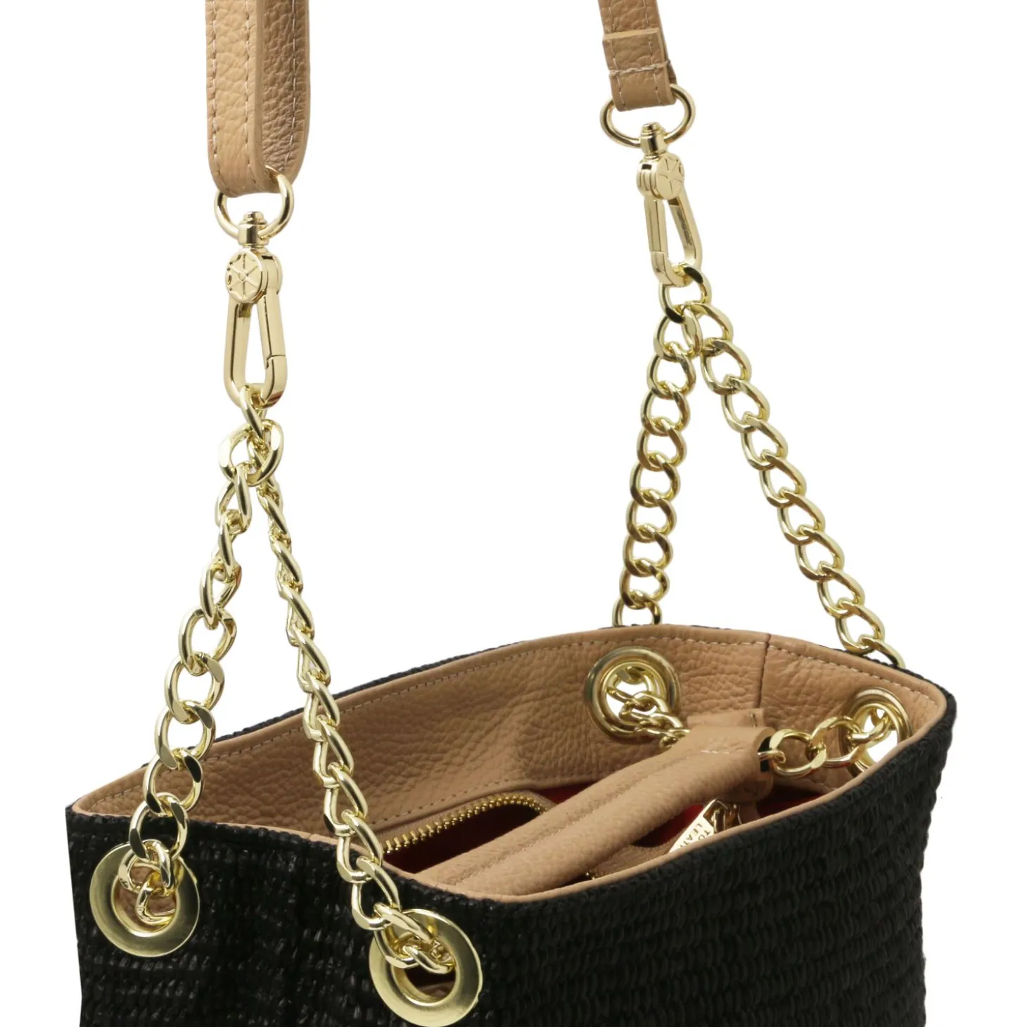 Straw Effect Bucket bag