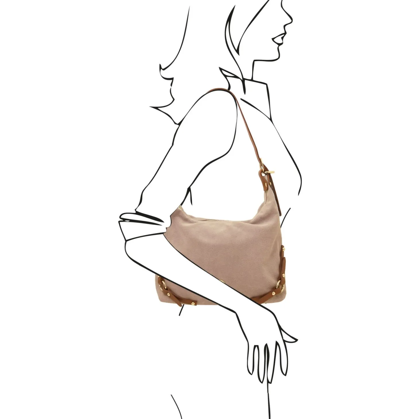 Suede Leather Shoulder bag