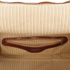 Travel Leather bag With Side Pockets
