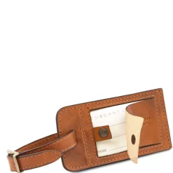 Travel Leather Duffle bag With Pocket on the Back Side - Small Size