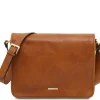 Two Compartments Leather Shoulder bag - Large Size