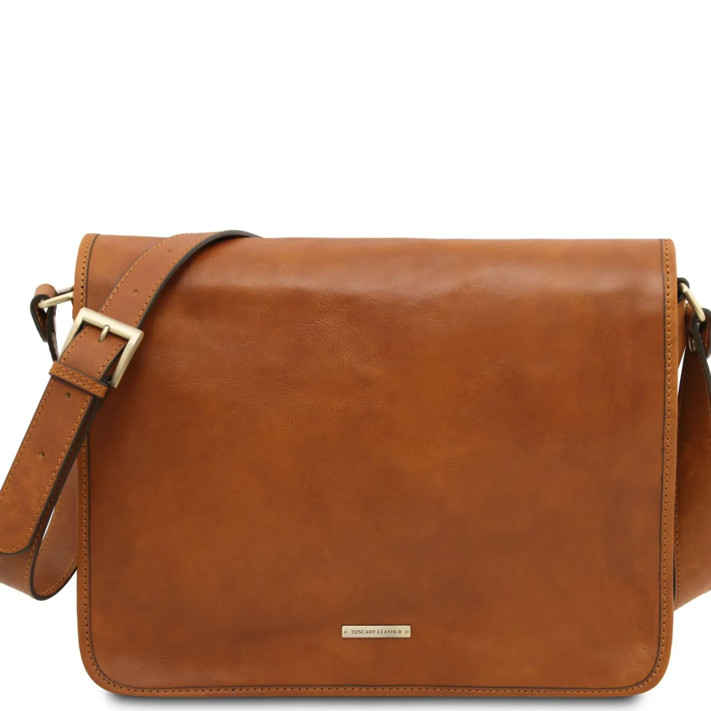 Two Compartments Leather Shoulder bag - Large Size