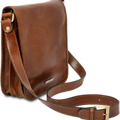 Two Compartments Leather Shoulder bag