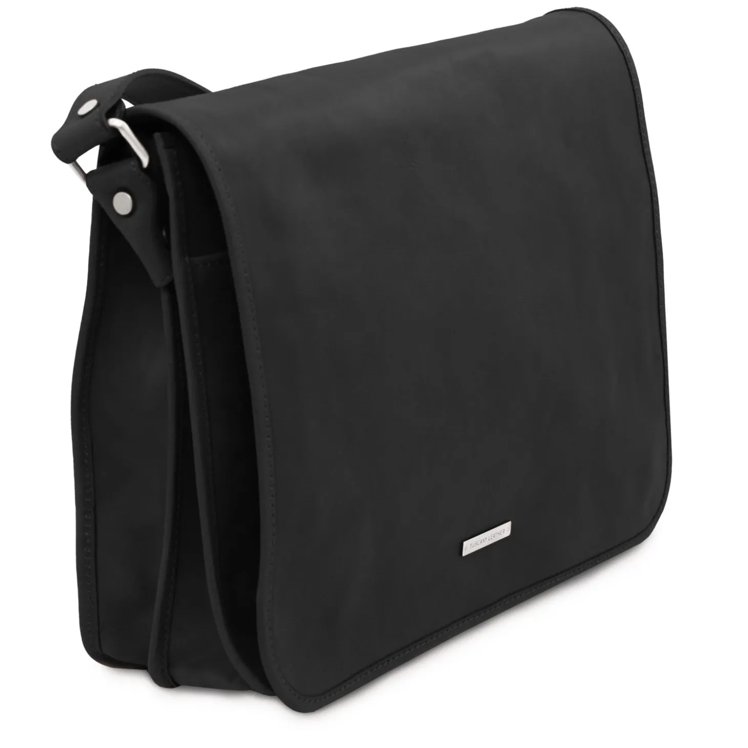 Two Compartments Leather Shoulder bag - Large Size