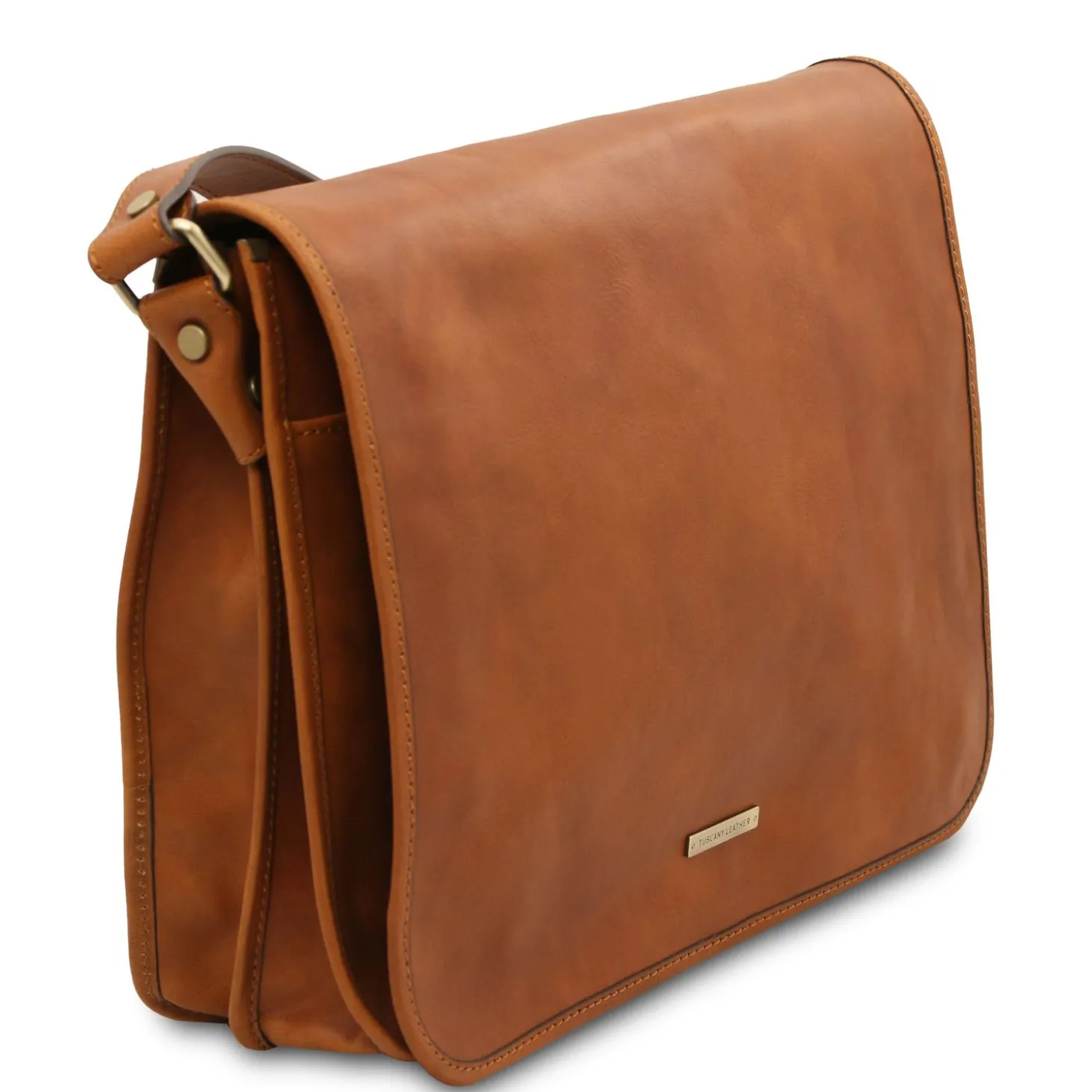 Two Compartments Leather Shoulder bag - Large Size