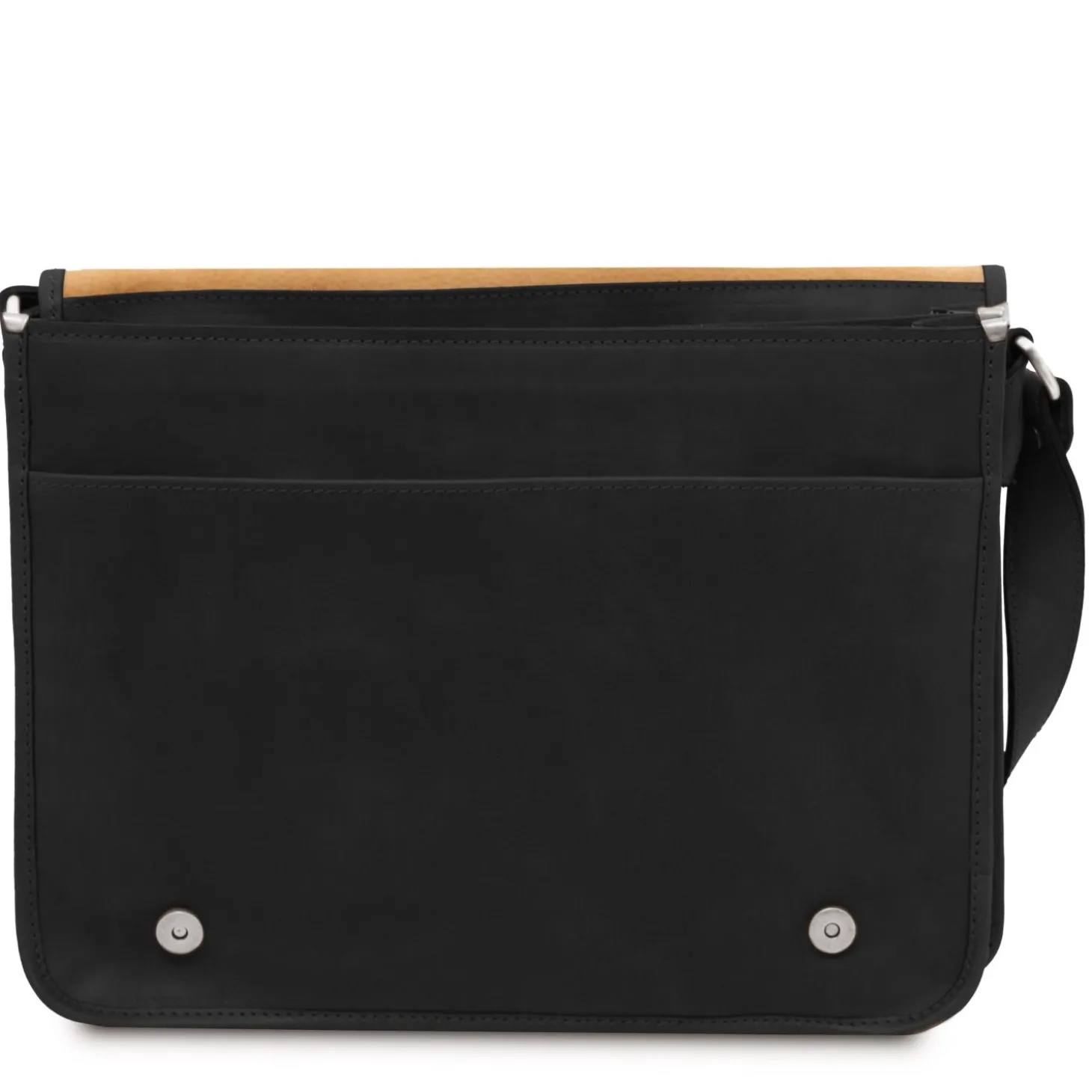 Two Compartments Leather Shoulder bag - Large Size