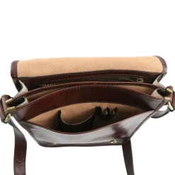 Two Compartments Leather Shoulder bag