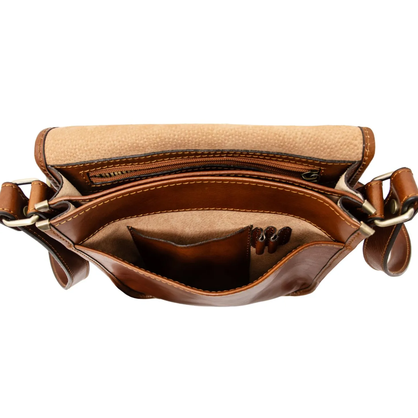 Two Compartments Leather Shoulder bag