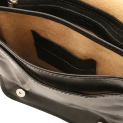 Two Compartments Leather Shoulder bag