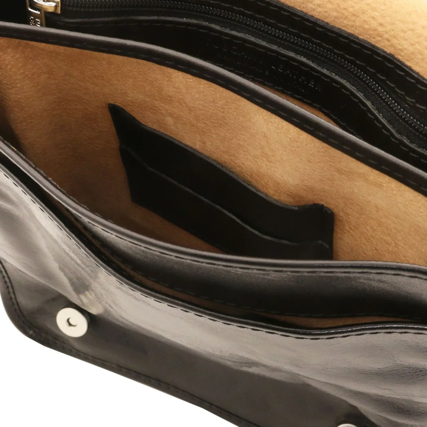 Two Compartments Leather Shoulder bag
