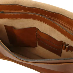 Two Compartments Leather Shoulder bag - Large Size