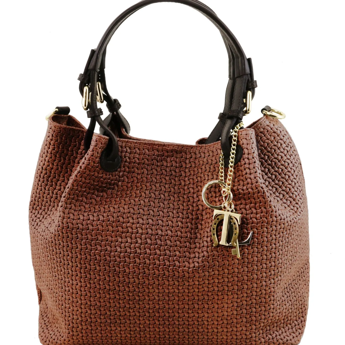 Woven Printed Leather Shopping bag