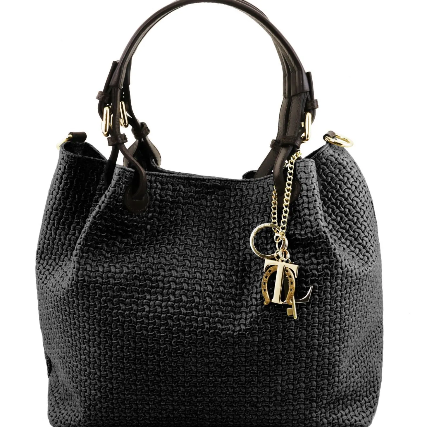 Woven Printed Leather Shopping bag