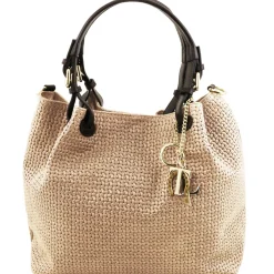 Woven Printed Leather Shopping bag