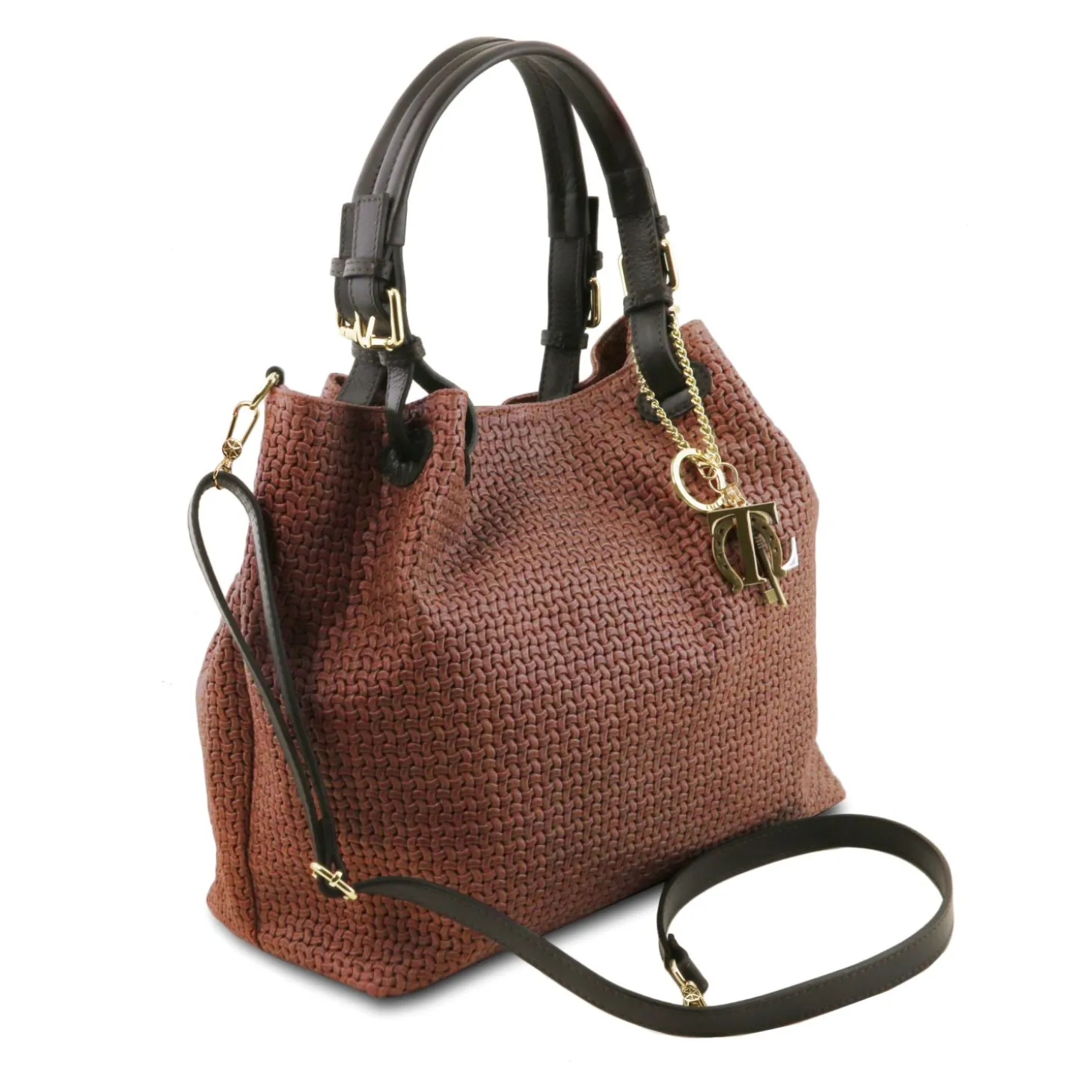 Woven Printed Leather Shopping bag