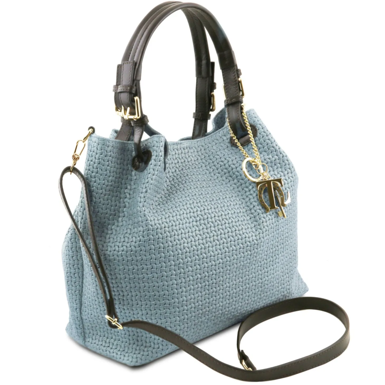Woven Printed Leather Shopping bag