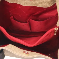 Woven Printed Leather Shopping bag