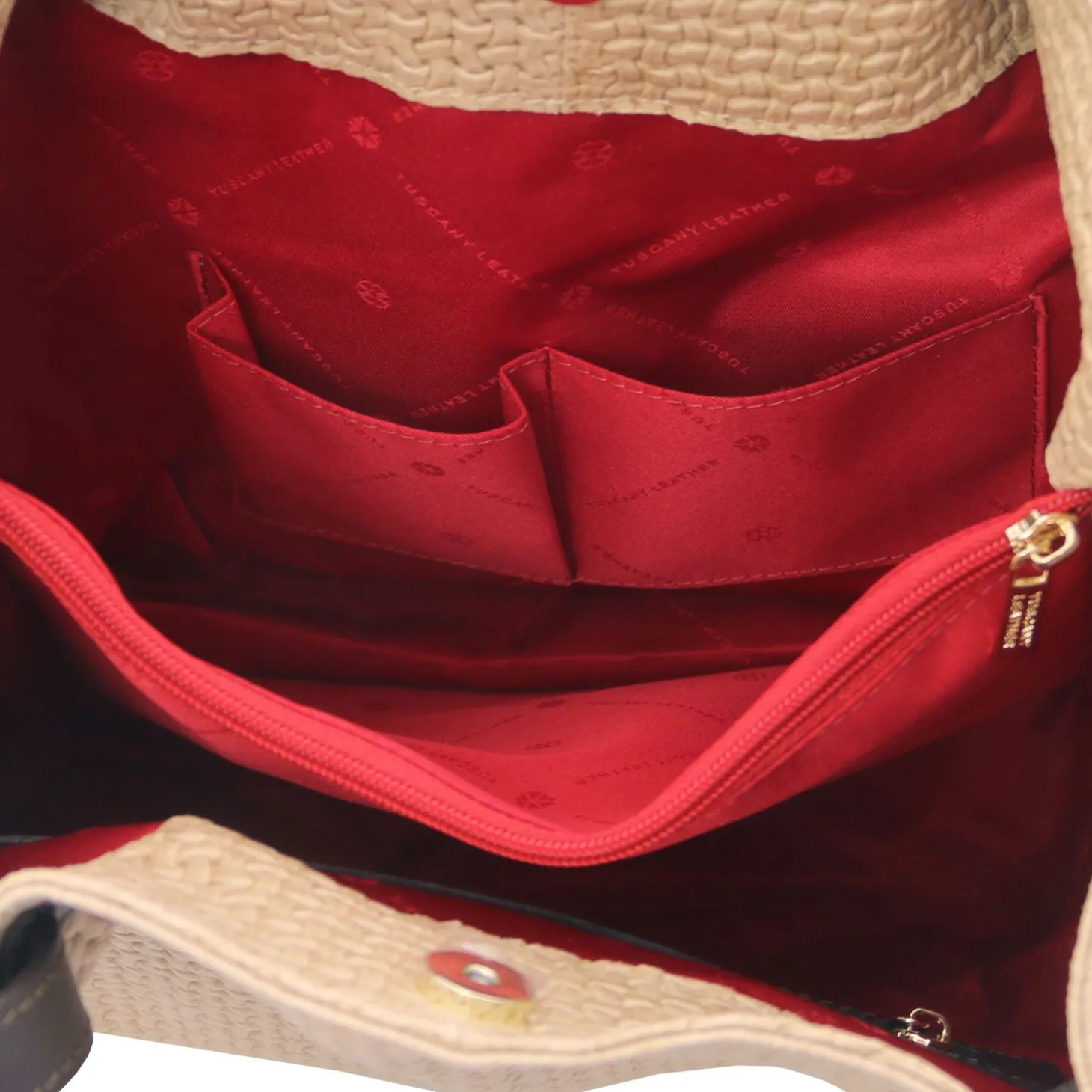 Woven Printed Leather Shopping bag